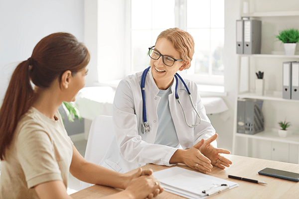 Doctor doing a consult with a patient for ketamine assisted therapy
