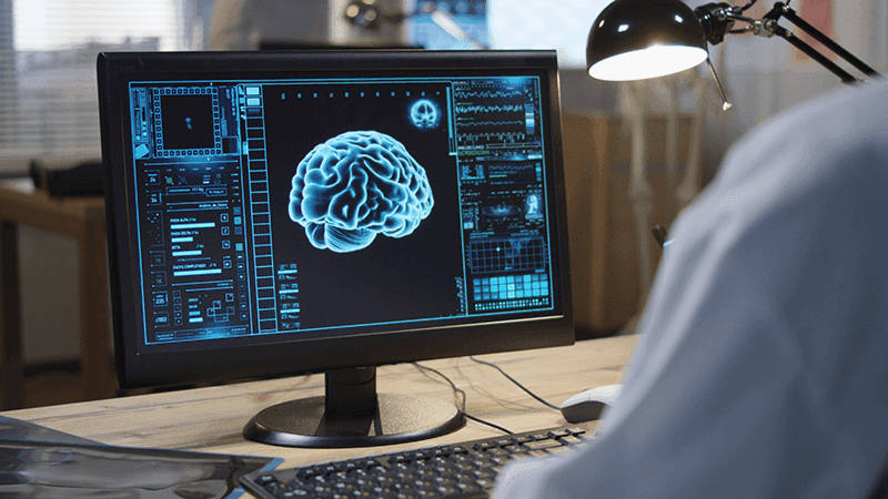 Neurofeedback status on a computer display